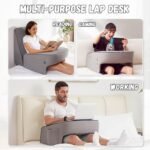 Reading Pillow for Gaming, Extra Large Laptop Pillow for Adult, Memory Foam Lap Desk Gaming Pillow for Reading, Working, Playing Steam Deck Switch or Sitting in Bed Floor Sofa(Grey) - Image 4