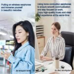 Open Ear Bone Conduction Headphones with mic - Bluetooth Headset Waterproof Bone Conducting Earphones, Headphones Wireless Earbuds Set, with QCC Chip, CVC8.0 Noise-canceling - Image 5