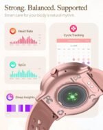Smart Watch for Women Men, for Android iOS with Sleep & Calorie Monitor, Pedometer Fitness Tracker, Bluetooth Call, IP68 Waterproof, 112+ Sport Modes Round Face Smartwatch (Casual, Pink, 1.39) - Image 5