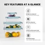 LocknLock HPL406 Classic-Plus Plastic Food Storage Container with Lid for Kitchen, Lunch, Meal Prep, and Leftovers, BPA-Free, Airtight, Leakproof, Microwave, Dishwasher, Freezer-Safe, 2.1L - Image 3