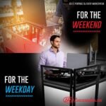 AxcessAbles Portable DJ Facade Booth with Black and White Lighting Scrims, Carry Cases | Standing DJ Table - 40" x 20" | DJ Controller Stand | Recording Mixer Stand | DJ Booth (ES-01) - Image 7