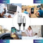Durable iPhone Charger Cord 6FT 3Pack [Apple MFi Certified] Lightning Cable Nylon Braided iPhone Cord Fast Charging Cable Compatible with iPhone 14/13/12 Pro Max/12Pro/11 - Image 5