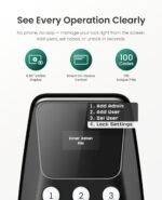 DESLOC C100 Keyless Entry Door Lock with Keypad, Smart Deadbolt Lock for Front Door with 2 Keys, Auto Lock, Easy Installation, 100 PIN Codes, IP54 Waterproof, BHMA Grade 3, Black - Image 6