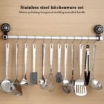 Kitchen Cooking Utensils Set 26 Pieces, Stainless Steel Heavy Duty Sturdy Kitchen Tool Set with Hooks, Metal Spatula & Spoon Set Ergonomic Hanging Handles for All Cooking Tasks - Image 4