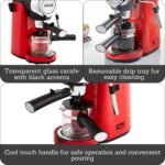Imusa 4 Cup Epic Electric Espresso/Cappuccino Maker (Cafe Cubano, Cortadito, Colada, Cafe con Leche), Red - Image 3