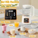 8-in-1 Nut Milk Maker, 50oz & 12 Blades - No Soak, Self-Clean, Delay Start & Keep Warm, for Almond/Soy/Oat Milk, Smoothies, Shakes - Plant-Based Dairy Free for Family & Party - Image 4