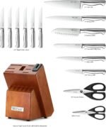 McCook® Knife Sets, German Stainless Steel Kitchen Knife Block Sets with Built-in Sharpener - Image 3