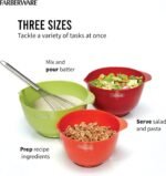 Farberware - 5216128 Farberware Professional Plastic Mixing Bowls, Set of 3, Orange/Red/LightGreen - Image 3