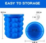 Ice Cube Mold, Silicone Ice Bucket Ice Cup with Lid (2 in 1), Press Type Easy-Release Ice Trays Ice Cube Maker for Frozen Cocktail, Whiskey, Beverages - Image 3