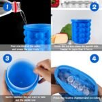 Ice Cube Mold, Silicone Ice Bucket Ice Cup with Lid (2 in 1), Press Type Easy-Release Ice Trays Ice Cube Maker for Frozen Cocktail, Whiskey, Beverages - Image 4