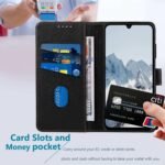 JanCalm for Galaxy A17/A16 5G Phone Case, Wallet Case with RFID Blocking, Card Holder/Cash Slots, Premium Leather Protective Flip Cover, Magnetic Closure, Kickstand (Black) - Image 4