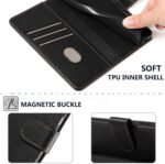 JanCalm for Galaxy A17/A16 5G Phone Case, Wallet Case with RFID Blocking, Card Holder/Cash Slots, Premium Leather Protective Flip Cover, Magnetic Closure, Kickstand (Black) - Image 5