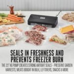 Weston Compact Food Vacuum Sealer Machine, Powerful 23” Hg Pump, For bags Up To 11” Wide, 100 Watts, Corner Guides for Easy Align, Intuitive Controls + Pulse Function, Black (65-2061-W) - Image 3