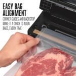 Weston Compact Food Vacuum Sealer Machine, Powerful 23” Hg Pump, For bags Up To 11” Wide, 100 Watts, Corner Guides for Easy Align, Intuitive Controls + Pulse Function, Black (65-2061-W) - Image 5