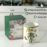Ceramic Sunflower Baking Casserole Dish with Handles,Large 2 pieces 8x13 inch & 6x10 inch Lasagna Baking Dish and Middle Flower Andplant Baking Pan,Porcelain Serving Bakeware Set - Image 6