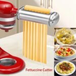Pasta Maker Attachment for All Kitchenaid Stand Mixers, 3 PCS Kitchen Aid Pasta Attachments Included Pasta Dough Roller, Fettuccine Cutter, Spaghetti Cutter and Cleaning Brush - Image 5