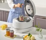 Cuchen 10-Cup Premium IH Pressure Rice Cooker with 316Ti Stainless Steel Inner Pot, 2.1 Bar High Pressure for Multi-Grain & Canning, Auto Steam Clean, White (CRT-RPD1010IEWUS) - Image 4