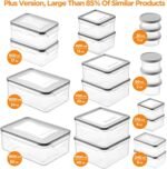 40 PCS Food Storage Containers with Lids Airtight, 100% Leakproof Plastic Meal-Prep Containers Reusable(20 Containers & 20 Lids),Microwave and Dishwasher Safe, Includes Labels & Pen - Image 3