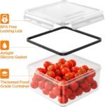 40 PCS Food Storage Containers with Lids Airtight, 100% Leakproof Plastic Meal-Prep Containers Reusable(20 Containers & 20 Lids),Microwave and Dishwasher Safe, Includes Labels & Pen - Image 4