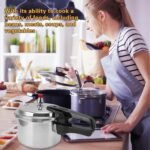 Small Pressure Cooker, Mini Aluminum Alloy Pressure Cooker with Magnetic bottom, Safety and Durable Compact Pressure Canner compatible for induction cookers and gas stoves (3L) - Image 4