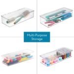 iDesign Plastic Stackable Hinged-Lid Pantry or Kitchen Storage Box - Set of 4 - Clear - Image 4