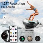 Smart Watches for Women Men 1.27" HD Fitness Tracker with Heart Rate/Sleep/Step/SpO2 Monitor, IP68 Waterproof Watch for Android iOS (Black) - Image 3