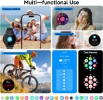 Smart Watches for Women Men 1.27" HD Fitness Tracker with Heart Rate/Sleep/Step/SpO2 Monitor, IP68 Waterproof Watch for Android iOS (Black) - Image 6