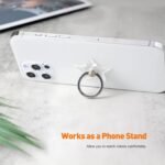 [2 Pack] Transparent Diamond Setting Cell Phone Ring Holder Stand,360 Degree Rotation and 180 Degree Adjustable Finger Ring Kickstand with Polished Electroplated Phone Grip (Pentagram) - Image 4
