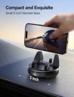 JOYROOM Car Phone Holder Mount, 360° Adjustable & Avoid Sun Glare Phone Holder for Car, Slip Free Spring Snap Design Dashboard Phone Stand, Compatible with Smartphones, GPS Devices - Image 3