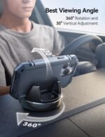 JOYROOM Car Phone Holder Mount, 360° Adjustable & Avoid Sun Glare Phone Holder for Car, Slip Free Spring Snap Design Dashboard Phone Stand, Compatible with Smartphones, GPS Devices - Image 4