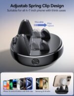 JOYROOM Car Phone Holder Mount, 360° Adjustable & Avoid Sun Glare Phone Holder for Car, Slip Free Spring Snap Design Dashboard Phone Stand, Compatible with Smartphones, GPS Devices - Image 5