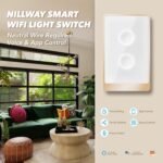 Smart Wall Light Switch, 2.4GHz 2 Gang WiFi Touch Switches, Neutral Wire Required, 3 Way Muti Remote Control Smart Life/Tuya App, Compatible with Alexa, Google Home, White, 2026 - Image 3