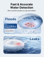 X-Sense Wi-Fi Water Leak Detector Kit, Smart Water Sensor Alarm with App Alerts and Ultra-Slim Design, Water Alarm Leak Detector for Basements, Model SWS0B, 3 Packs - Image 3