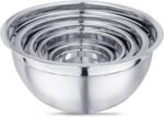 Vinod Cookware Stainless Steel Mixing Bowls with Lids - Heavy Duty Flat Bottom Stackable Mixing Bowl Set - Bowl for Meal Prep, Cooking, Mixing & Serve - Space Saving & Easy Clean - Set of 5 - Image 4