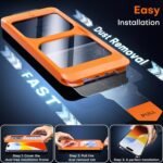 TOCOL for iPhone 14 Pro Screen Protector 9H Hardness Military Grade Shatterproof HD Tempered Glass Full Coverage Easy Installation Case Friendly 2 Pack - Image 3
