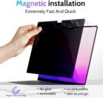 Magnetic Privacy Screen for MacBook Air 15 Inch (2023-2025, M2 M3 M4) - A2941 A3114 A3241, 15inch Removable Matte Anti Blue Light Glare Filter for Mac Air 15.3" Laptop Computer - Image 4