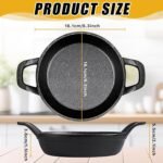 4Pack Mini Cast Iron Skillets, 6.3 x 6.3 x 1.5 Inch Frying Pan, Black Small Skillet, Cast Iron Pan with Handle, Mini Casserole Dish Skillets for Kitchen Baking Cooking Indoor Outdoor - Image 3
