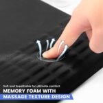 MEKASS Ergonomic Mouse Pad with Wrist Support, Wrist Rest Mousepad for Carpal Tunnel Pain Relief, Memory Foam with Massage Design, Non-Slip PU Base for Office and Home (Classic Black) - Image 4