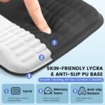MEKASS Ergonomic Mouse Pad with Wrist Support, Wrist Rest Mousepad for Carpal Tunnel Pain Relief, Memory Foam with Massage Design, Non-Slip PU Base for Office and Home (Classic Black) - Image 5