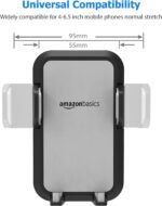 Amazon Basics Universal Portable Smartphone Holder for Car, Air Vent Mount, 360° Rotation, Easy to Install, One-Handed Release, Adjustable and Secure, Grey - Image 6