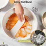 23 Pcs Nonstick Pots and Pans Set with 4 Detachable Handle, Ceramic Cookware Set Non Toxic, Induction Dishwasher Oven Safe Cookware Set, RV Kicthen Set Removable Handle, White Granite - Image 5