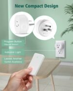 Remote Control Outlet,Buckle Design Removable Wireless Wall Mounted Light Switch,Wireless Light Switch with 300 ft 15A 1500W,No Wiring Electrical Remote Outlet for Appliance - Image 4