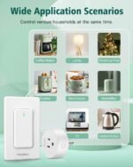 Remote Control Outlet,Buckle Design Removable Wireless Wall Mounted Light Switch,Wireless Light Switch with 300 ft 15A 1500W,No Wiring Electrical Remote Outlet for Appliance - Image 5