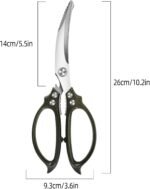 Heavy Duty Poultry Shears,Kitchen Shears,Food Scissors All Purpose for Meat Cutting,Chicken,Turkey,Fish,Dishwasher Safe Kitchen Scissors with Anti-Slip Handle - Image 3