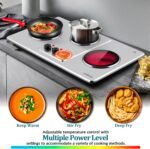 Cusimax Hot Plate Electric,Countertop Infrared Triple Burner with 7″ Ceramic Glass Cooktop,Electric Hot Plate for Cooking,11 Level Temperature Setting - Image 3