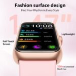 Fitness Tracker with 24/7 Continuous Heart Rate, Blood Oxygen Monitor, Smart Watch with Sleep Monitor, IP68 Waterproof Activity Tracker Step Counter for Women Men (Pink) - Image 3