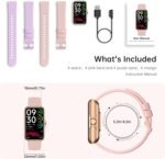 Fitness Tracker with 24/7 Continuous Heart Rate, Blood Oxygen Monitor, Smart Watch with Sleep Monitor, IP68 Waterproof Activity Tracker Step Counter for Women Men (Pink) - Image 5