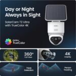 aosu T2 Ultra 4K Security Cameras Wireless Outdoor, TrueColor Night Vision, AI Triple Detection, 360° Auto Tracking, Solar Powered WiFi Camera for Home Security, 1Pack - Image 3