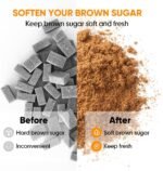 Brown Sugar Container Airtight, 2 Quart Brown Sugar Keeper Storage Container with Spoon - Image 3