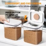 Brown Sugar Container Airtight, 2 Quart Brown Sugar Keeper Storage Container with Spoon - Image 4